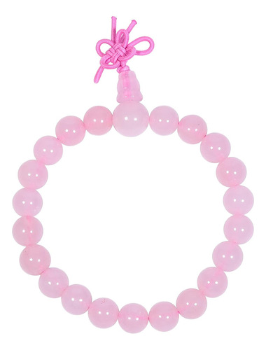 Yatming Pulsera Elástica De Piedra De Cuarzo Rosa Para Hombr