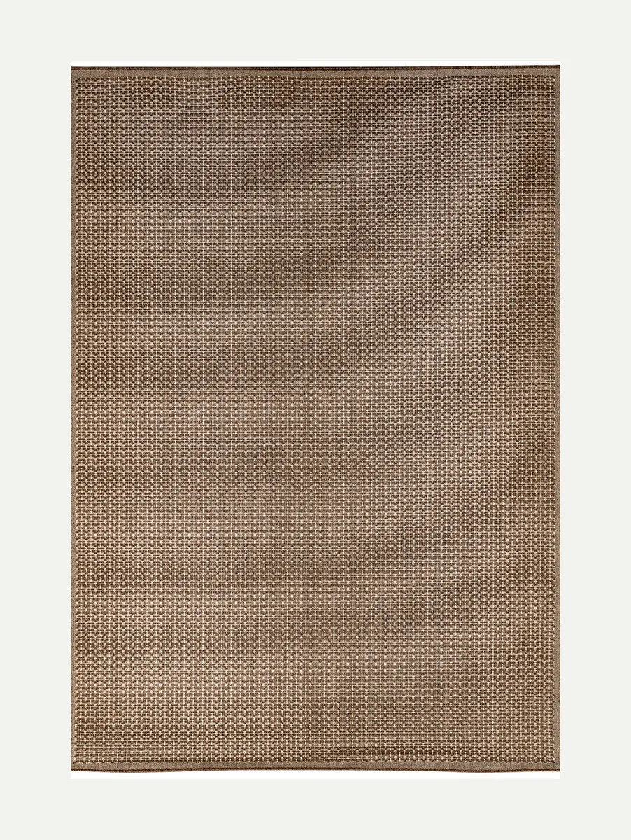 Alfombra Moderna de Yute Símil Mihran 120x180 cm Marrón para Sala