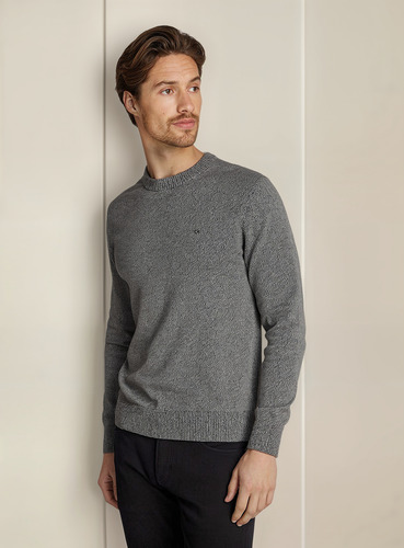 Sweater Mouline Cn Sweater Gris Calvin Klein