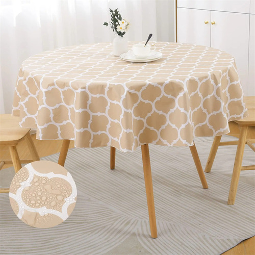 Mantel Impermeable, Resistente Al Calor, Mesa Redonda De Pvc