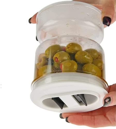 Frasco Separador Alimentos Pickles Aceitunas Tarro Conserva