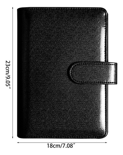 / Funda De Cuaderno Recargable (bk), Encuadernación Con 6