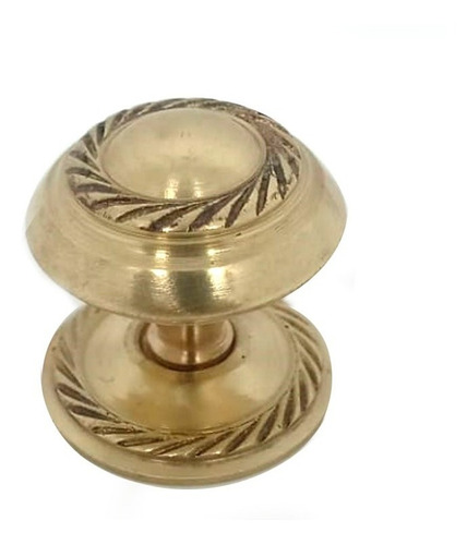 Pomo Tirador Con Roseta Bronce Pulido Laqueado 38mm Dell'avo