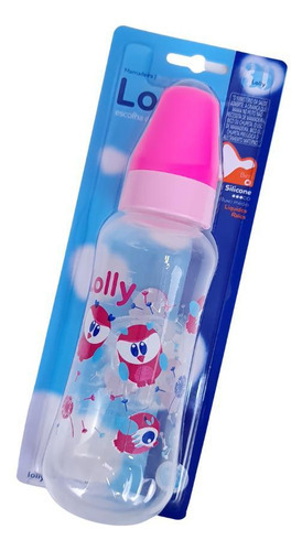 Mamadeira Infantil Bebê Big Zoo 250ml Lolly Rosa