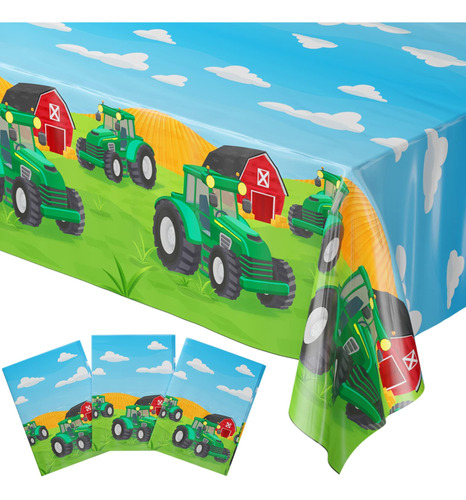 Blue Orchards - Fundas Para Mesa De Fiesta De Tractor (paque