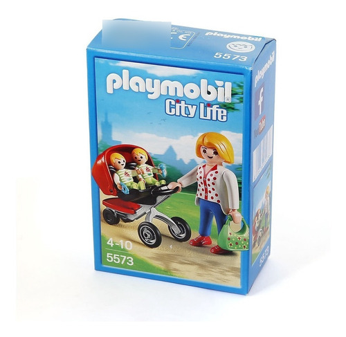 Playmobil Mamá Con Carrito De Gemelos (5573)