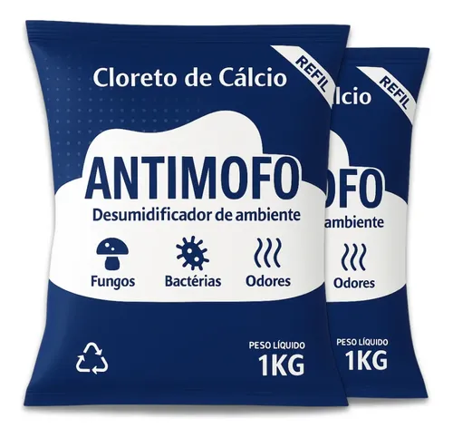 Cloreto De Cálcio Antimofo 2kg Refil ​Desumidificador Natural