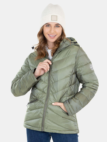 Parka Maroon Bells Verde Mujer Maui And Sons