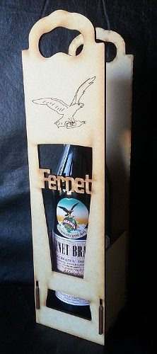 Imagen 2 de 6 de 8 Cajas Porta Vinos Fernet Fibrofacil Souvenirs Regalo Mdf