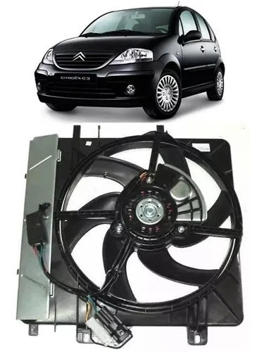 Motor Ventoinha Radiador Citroen C3 Com Modulo M1834