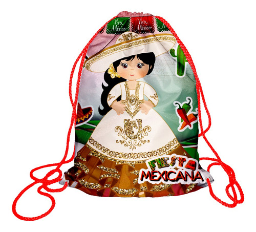 Morral Dulcero Fiesta Mexicana Prsonalizados Recuerdos 10 Pz