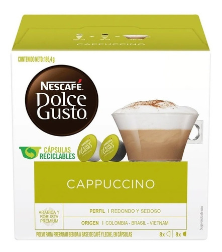 Nescafé Dolce Gusto 16 Cápsulas Sabor Cappuccino