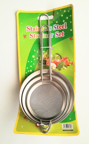 Juego De 3 Coladores De Acero Inoxidable, Cocina