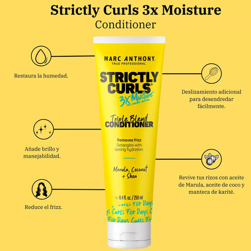 Marc Anthony Acondicionador Strictly Curls 3x Moisture 250ml