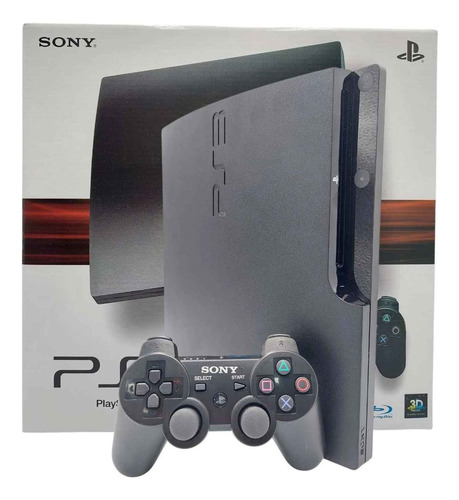 Console Sony Playstation 3 Ps3 Slim Hd500gb Cor Charcoal Black