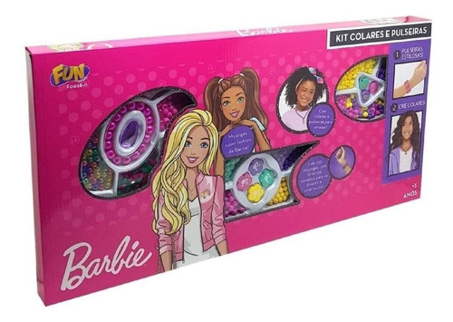 Kit Bijuteria Conjunto Barbie Colares E Pulseiras F00280 Fun