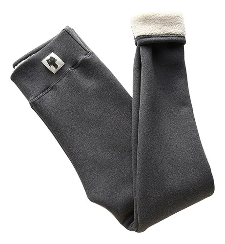 Calças Leggings Com Cordeiro Preto Cinzento Femininas