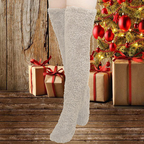* A Calcetines De Felpa High Warmers, Suaves, For Mujer,