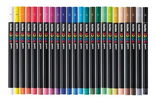 POSCA KPA-100 Pastels - Assorted Colours (Pack of 24), 239038000