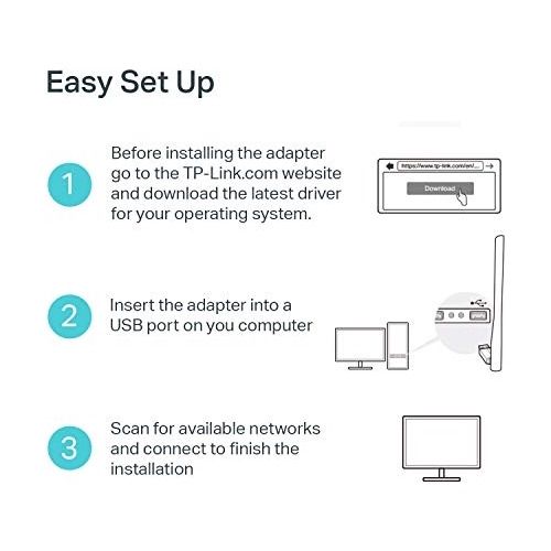 Link Usb Adaptador Wifi Para Pc Ac600mbps Inalambrico 10