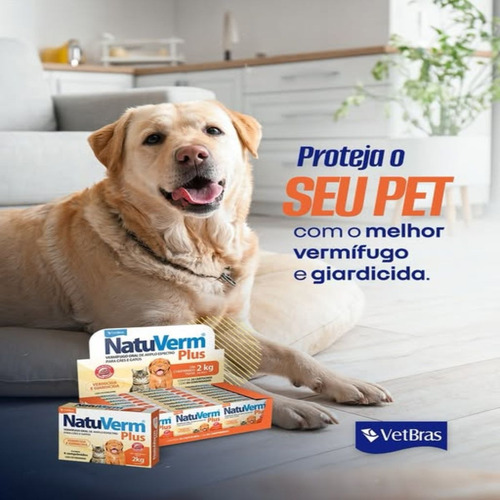 Vermífugo Para Cães Bom E Barato Natu Verm Plus 01-08kg
