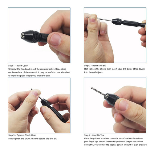 Juego Para De Mini Taladro Manual De 76 Piezas, Mini Broca