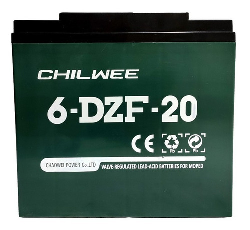 Batería Moto Eléctrica 12v 20ah (6-dzf-20) Chilwee