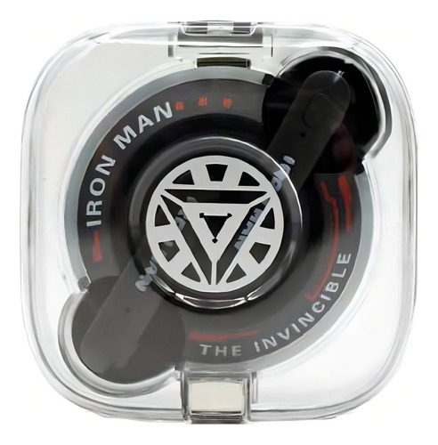 Audifono Bluetooth 5.3 Lenovo Qs-28 Marvel Iron Man Color Negro