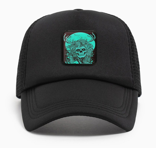 Gorra Gorro Trucker Calavera Craneo Bruja Alce Cal7