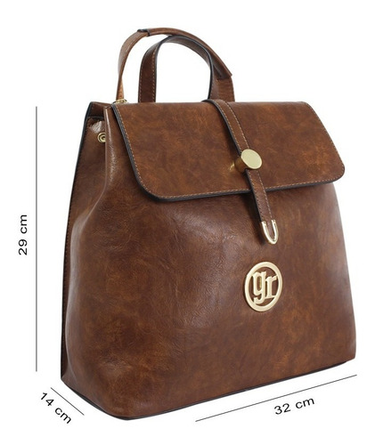 Imagen 3 de 8 de Bolsa Para Dama Elegante Juvenil Mochila Crossbody Hg-0059