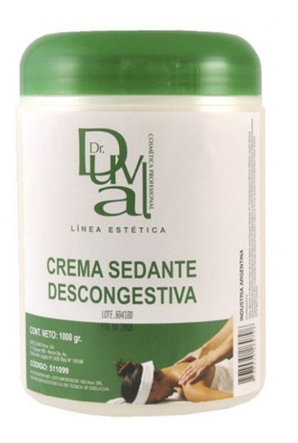 Crema Sedante Y Descongestiva Con Camomila Duval 1kg