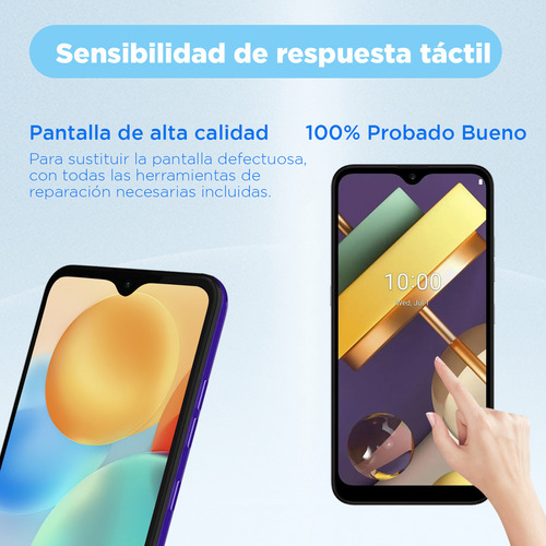 AYAKE Pantalla Para Zte Blade A52 Marco Táctil Lcd Display Negro