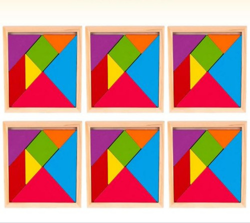 Set 6 Tangramas Juego De Entretenimiento Y Diversion