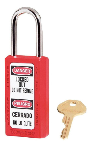 Candado De Seguridad Termoplastico Rojo Master