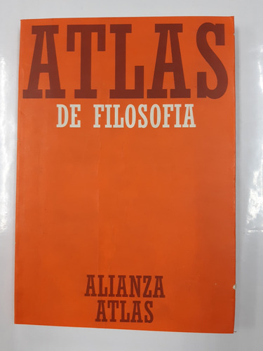Imagen 1 de 3 de Atlas De Filosofia-alianza Atlas 