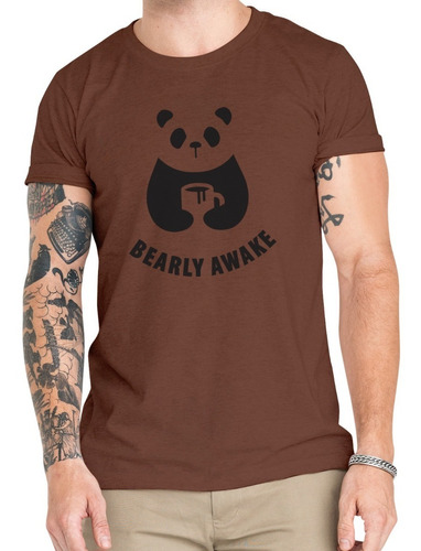 Polera Oso Panda Coffee Café Bear Algodón Orgánico Scl21