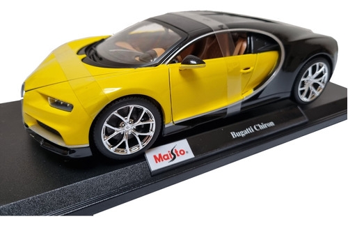 Bugatti Chiron Amarillo Maisto Escala 1:18