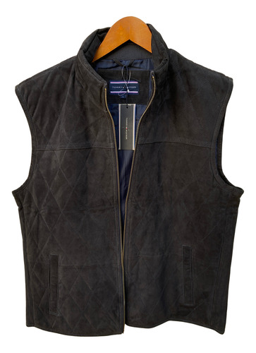 Chaleco De Piel Gamuza Suede Tommy Hilfiger...