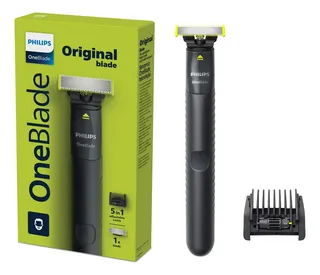 Barbeador E Aparador Eletrico Philips Oneblade Com Pente 5 Em 1 Sem Fio E Prova Dagua Qp142510