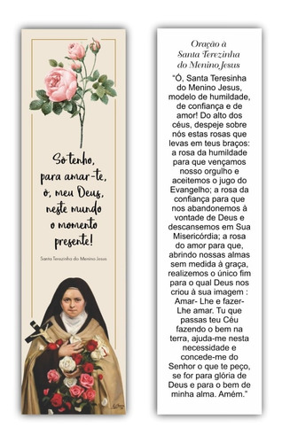 100 Und Marca Página Personalizado Católico Santa Terezinha 