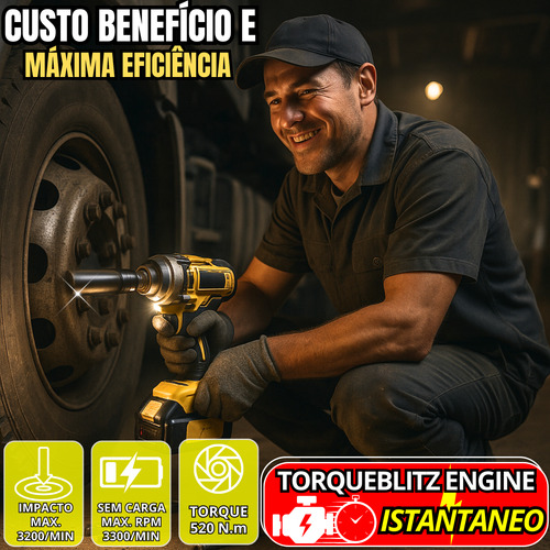 Chave De Impacto 48v Com Baterias De Lítio De Longa Duração