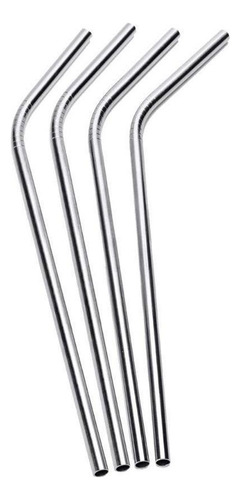 Popote Metal Acero Inoxidable Pajilla Ecologico Bebida Paic Color Plateado