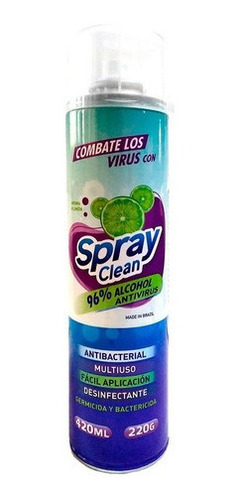 Antibacterial Spray C.hb 96% Alcohol Antivirus 420 M [2uds]