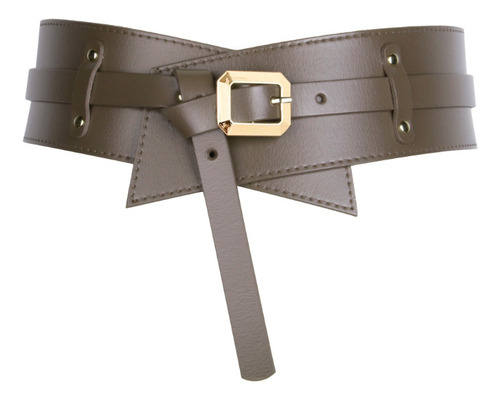 Cinturilla Ancha Con Hebilla Y Cinturón De Cuero A La Moda P
