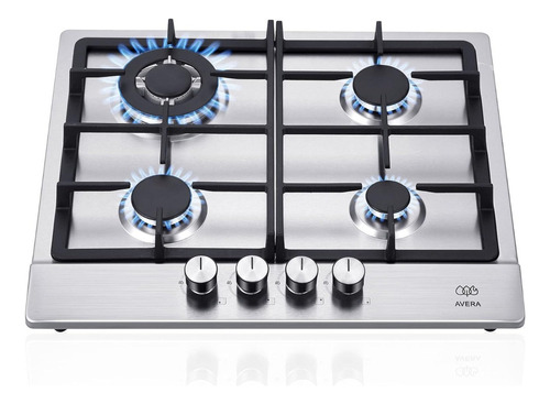 Avera Parrilla Gas 4 Quemadores Lp Plateado
