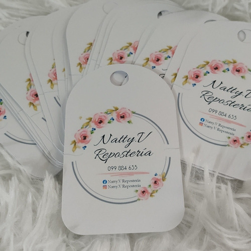 50 Tags Personalizados. Varias Medidas Y Formas. 