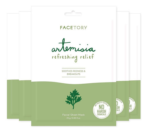 Facetory Artemisia Mascarilla De Hoja De Alivio Refrescan