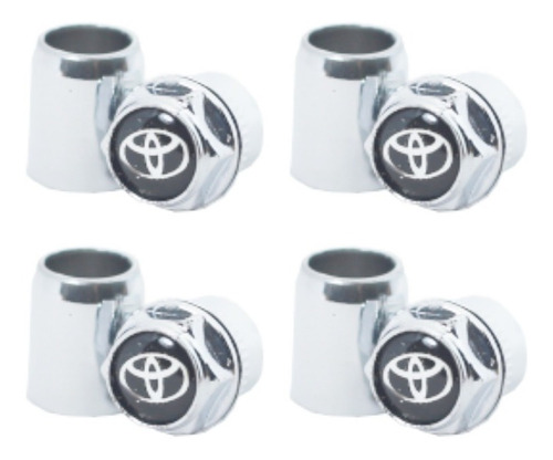 Imagem 1 de 9 de 1 Capa Válvula 414 Toyota Cromado Bico Antifurto Pneu Tampa