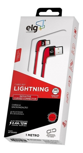 Imagem 4 de 6 de Cabo De Dados E Carga iPhone Lightning Conector 90 Graus Mfi