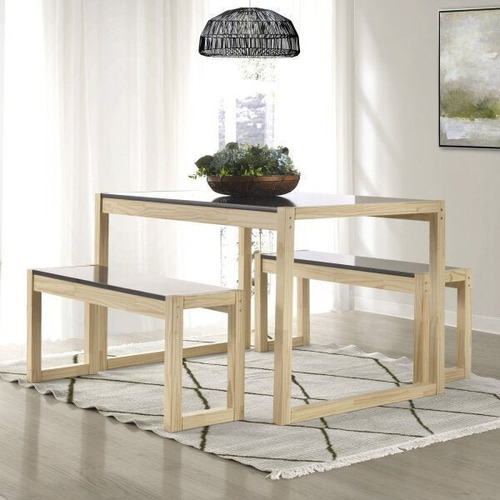Mesa De Jantar 4 Lugares Madeira Maciça Guará Cabecasa